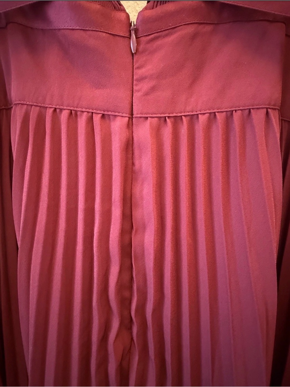 ASOS DESIGN Burgundy Pleated Maxi Dress Bridesmaid Wedding Guest Formal Size 12 - Picture 15 of 15